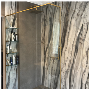 Concealed wall system in a premium bathroom